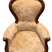 Fauteuil Bergère français ancien avec tapisserie florale – vers 1880–19