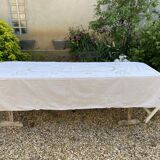 White old tablecloth and towels