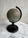 Miniature Green Paper-Covered Globe with Metal Base and Meridian — Made in England