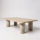Travertine coffee table by Angelo Mangiarotti for Up & Up, 1970s.
