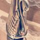 Vintage silver metal swan vase