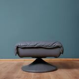 Vintage mid-century Danish leather footstool