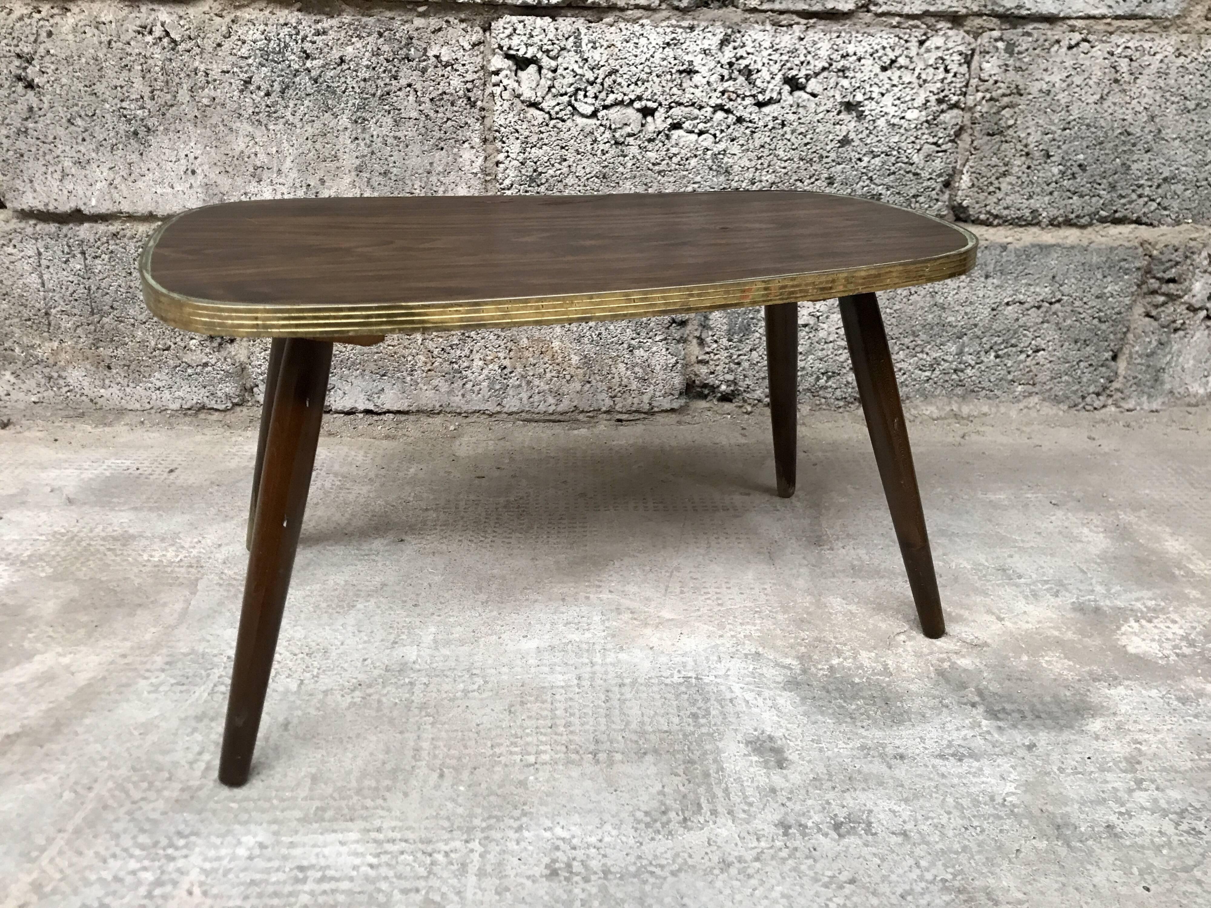 Table d’appoint table basse porte plantes cactus fleurs vintage midcentury 1950 ancien