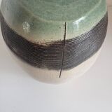 Vase céramique émaillée signé