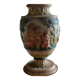 Old angels vase