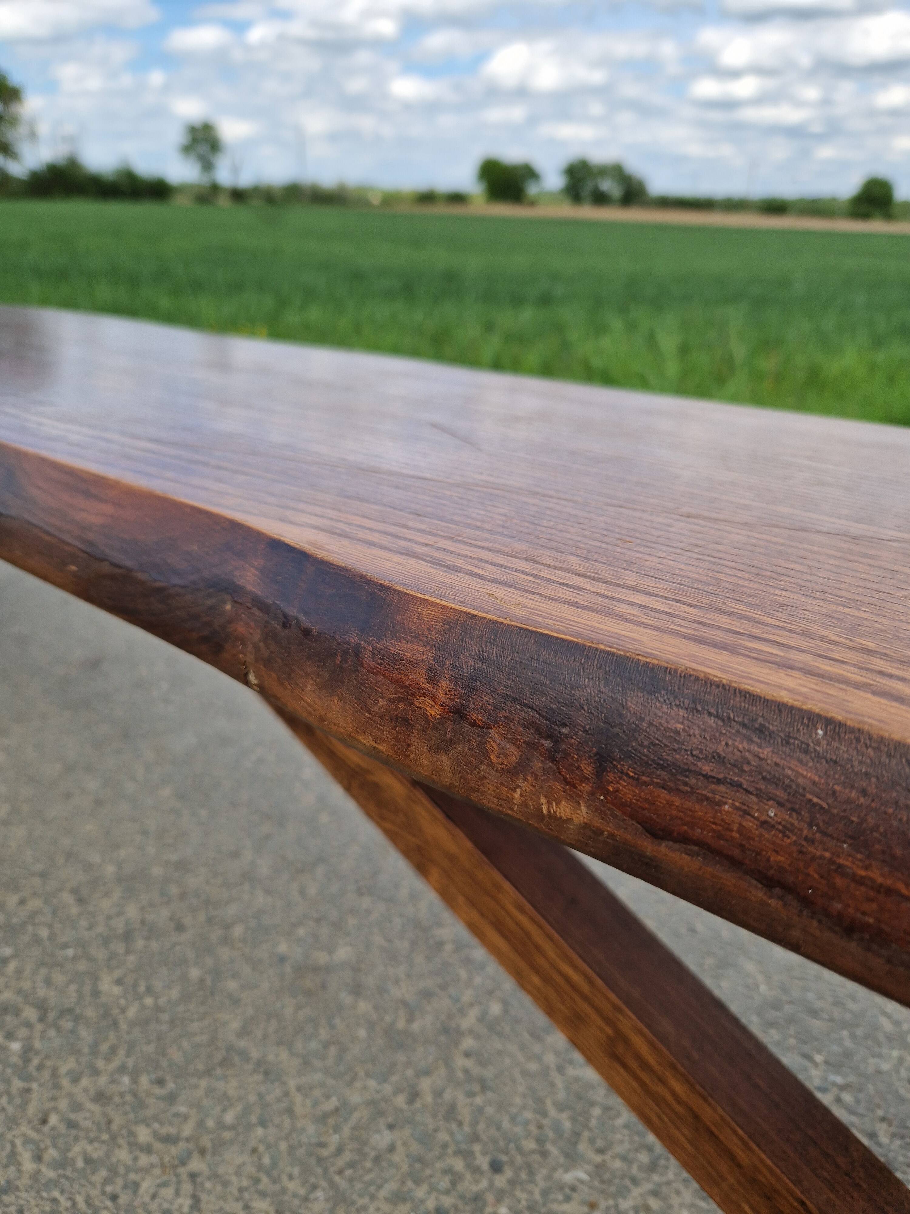 Lot de 2 bancs en orme massif par Aranjou