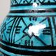 Small Safi vase, Moroccan vintage turquoise handcrafted pottery