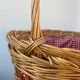 Basket in vintage woven wicker and red gingham