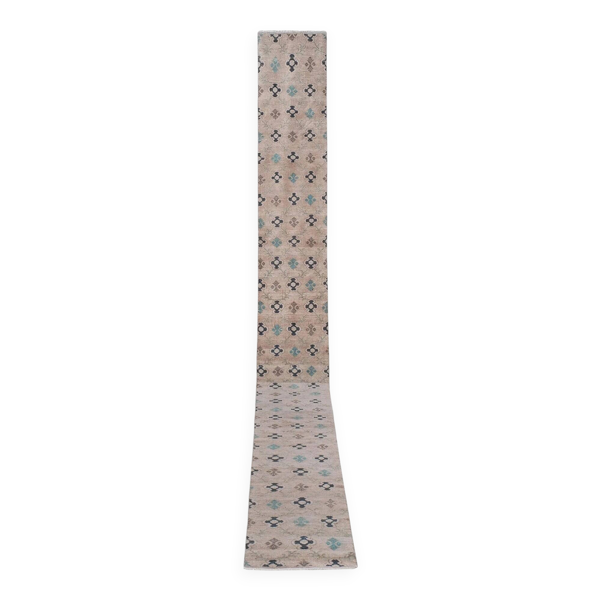 Vintage Turkish hallway rug 60x584 cm
