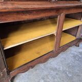 Louis XV period 18th century two-part sideboard in solid oak with glass