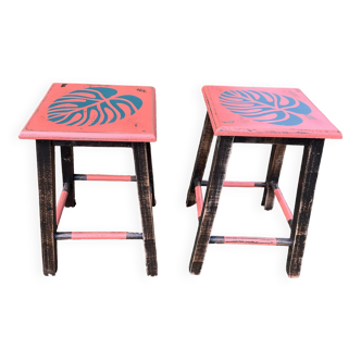 Pair of old makeover stools