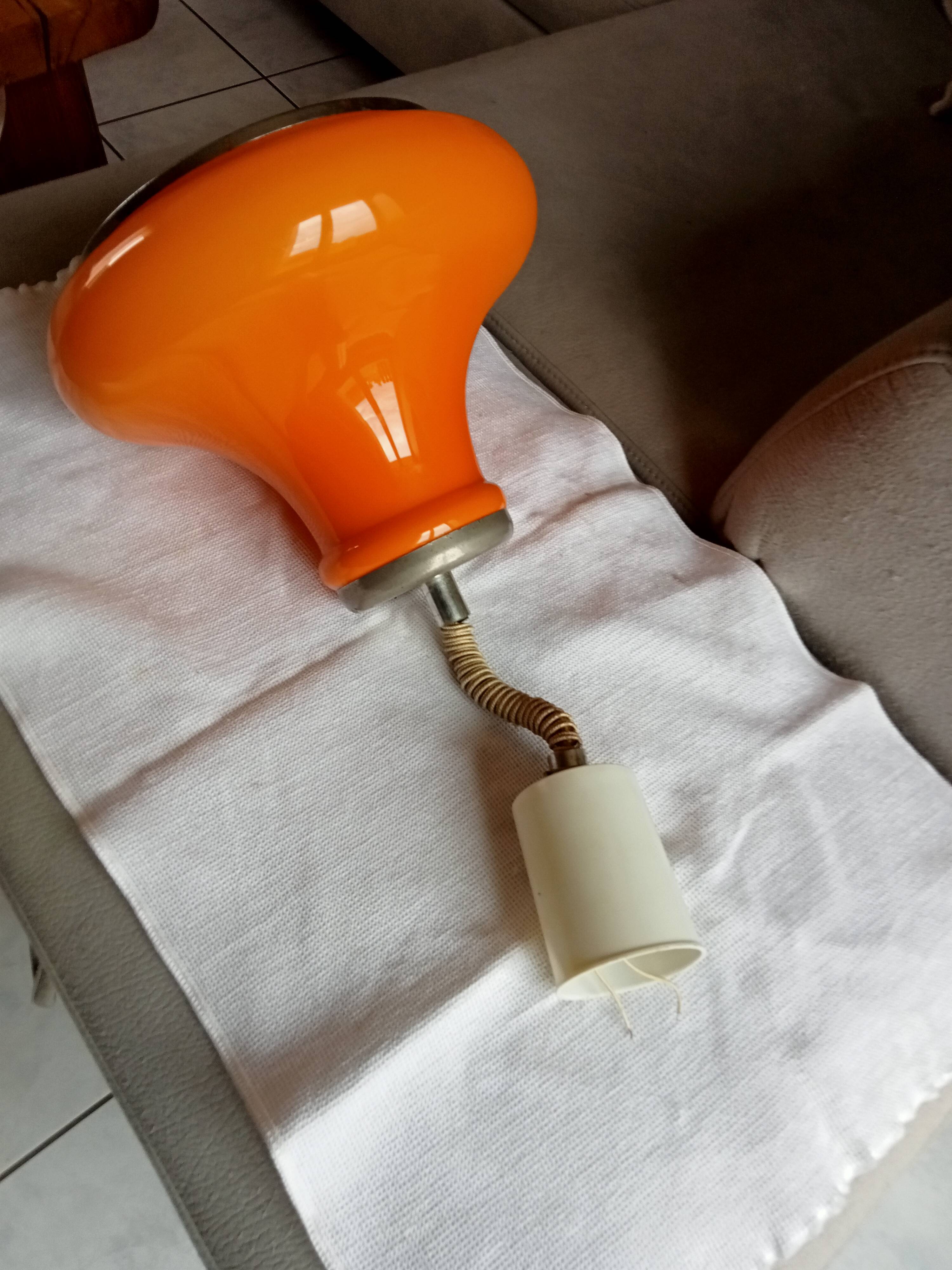 VINTAGE SUSPENSION MONTE ET DESCENDS / ORANGE GLOBE / 70s/80s