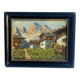 Alpine Village Antique oil painting