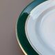 Dessert plates earthenware Digoin Sarreguemines Savoie green/gold, set of 9