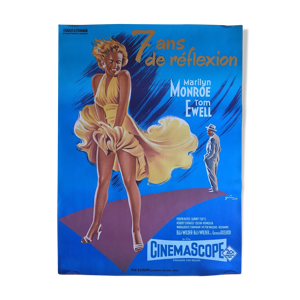 Affiche ressortie française (années 70) Sept ans de reflexion (1955)