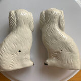 🐶 Pair of Staffordshire earthenware dogs