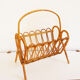 Magazine rack vintage rattan