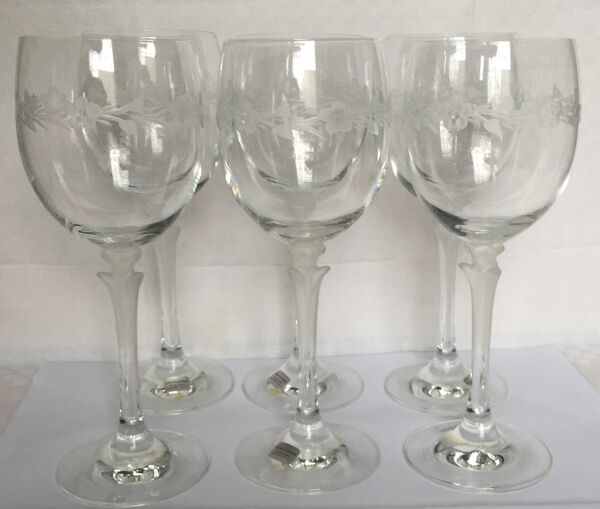 Ensemble de 6 verres en cristal de Bohême