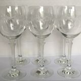 Set of 6 Bohemian crystal glasses