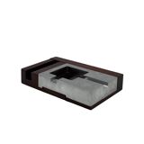 Cendrier en acajou moderne du milieu du siècle, Alfred Dunhill, Italie, années 1970