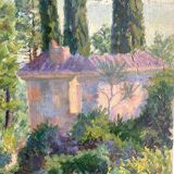 Southern landscape painting, canvas on stretcher