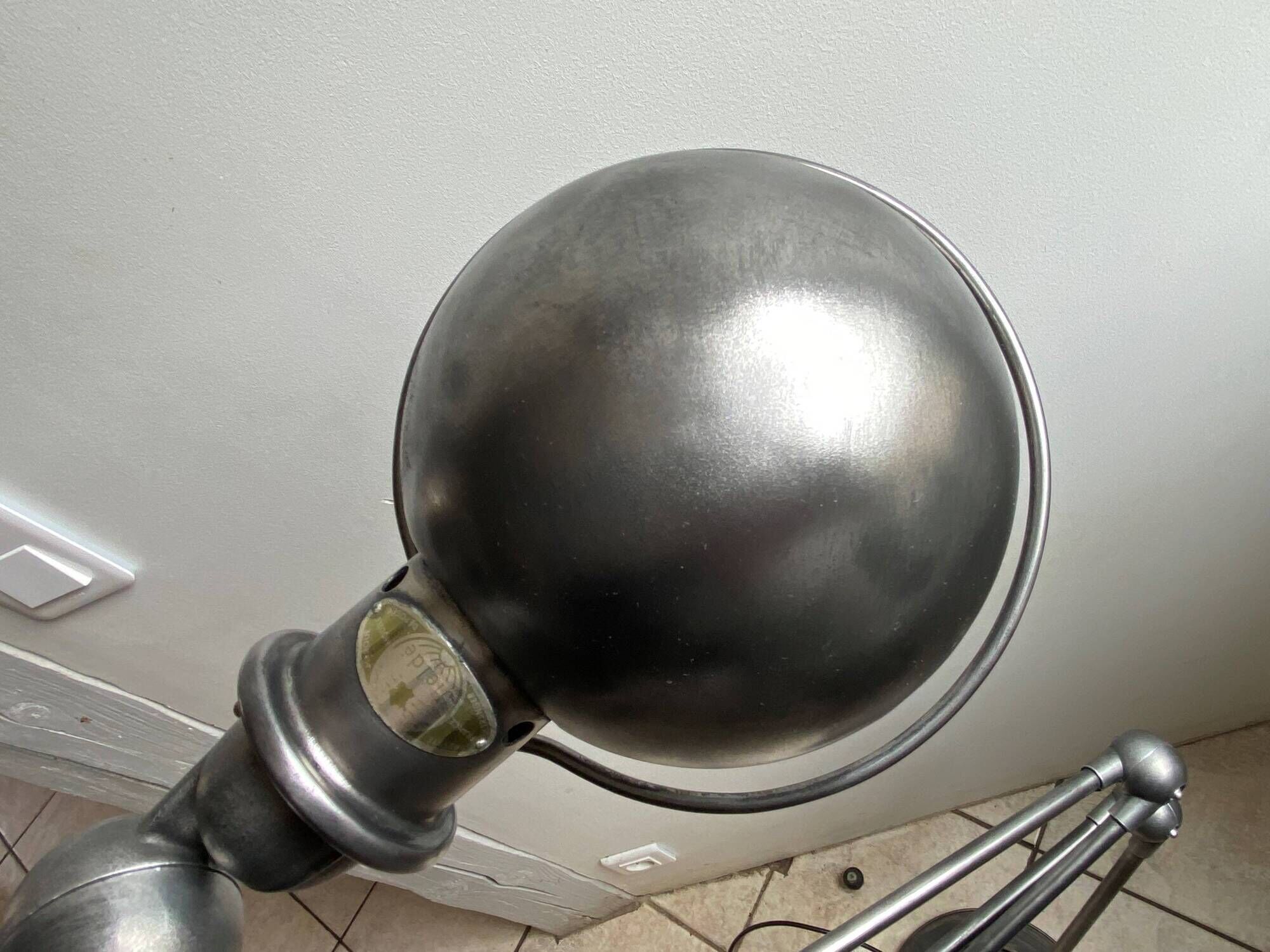 Jieldé 5-arm floor lamp, 40cm, graphite, industrial style, Jean Louis Domecq, 1950s vintage