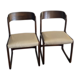 Pair of Baumann chairs model sled