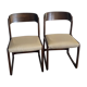 Paire de chaises Baumann modèle traîneau