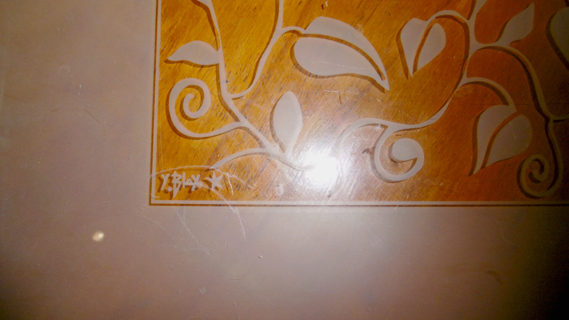 Art deco style service tray signed yves blayo