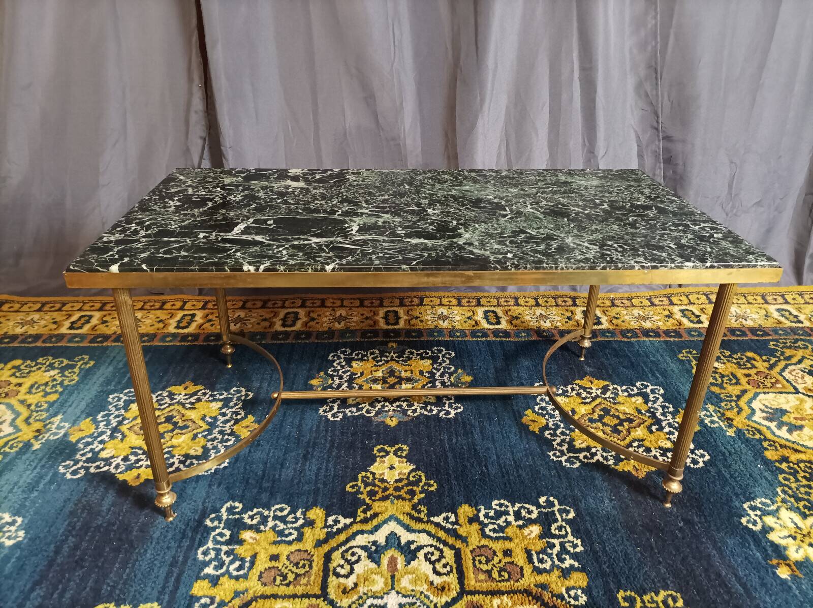 1960 brass and marble coffee table