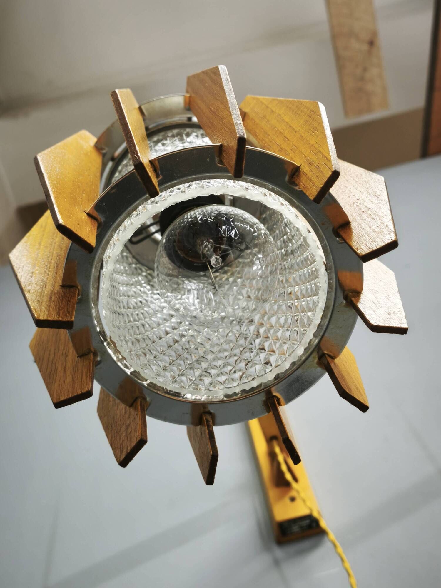 Pair of Dřevo Humpolec Adjustable Swing Arm Wall Lamps, 1960s