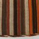 7x8 Multicolor Striped Wool Turkish Kilim Rug, 195x259 Cm