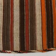 Tapis kilim turc en laine à rayures multicolores 7x8, 195x259 cm