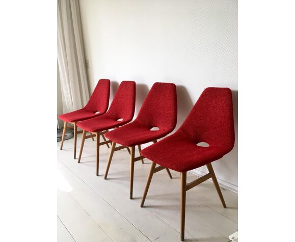 Midcentury hungarian chairs, side chairs by Judit Burian and Erika Szek,  1950s | Selency