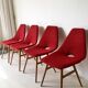 Chaises hongroises du milieu du siècle, chaises latérales de Judit Burian et Erika Szek, années 1950
