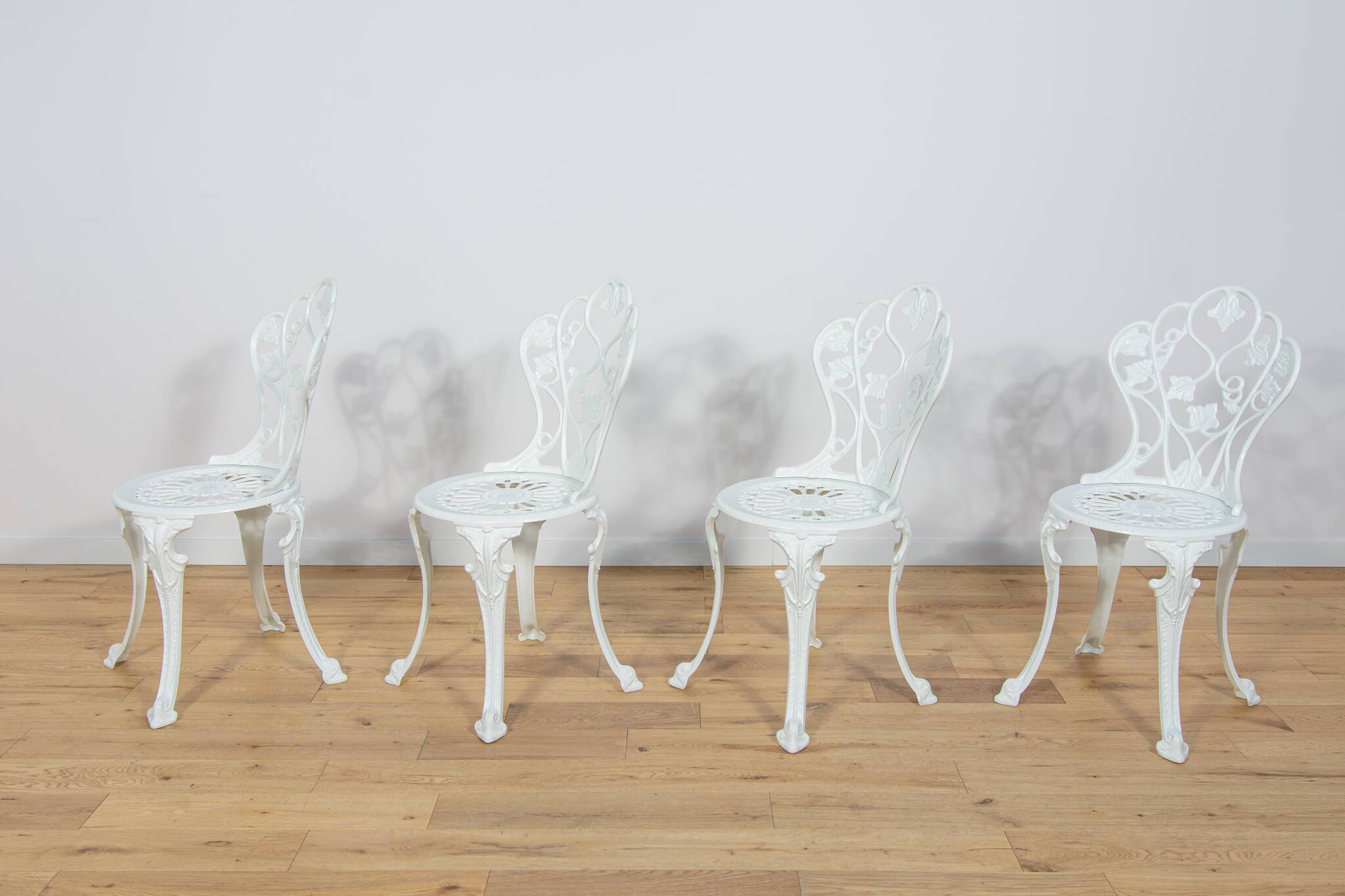 Art Nouveau Aluminum Garden Chairs, 1950s, United Knigdom, Set of 5