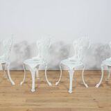 Art Nouveau Aluminum Garden Chairs, 1950s, United Knigdom, Set of 5