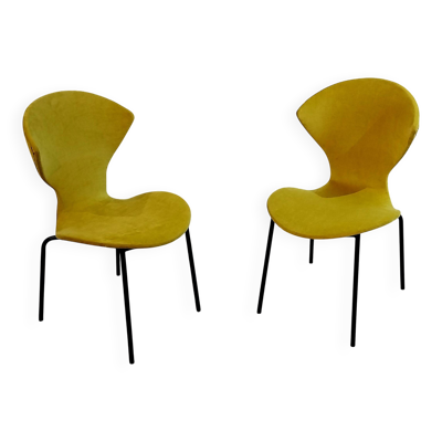 Paire de chaises de Geneviève Dangles & Christian Defrance 1950