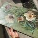 Ancient flower table laid peony oil on canvas