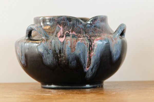 Vase en grés de Puisaye, signé Alfred Lebret