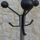 Vintage metal coat rack with 6 hooks