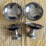 Vintage stainless steel ice cream cups