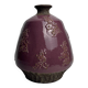 Raku glazed mauve potiche with floral decoration, Jardin d’Ulysse, 20th century
