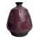 Raku glazed mauve potiche with floral decoration, Jardin d’Ulysse, 20th century