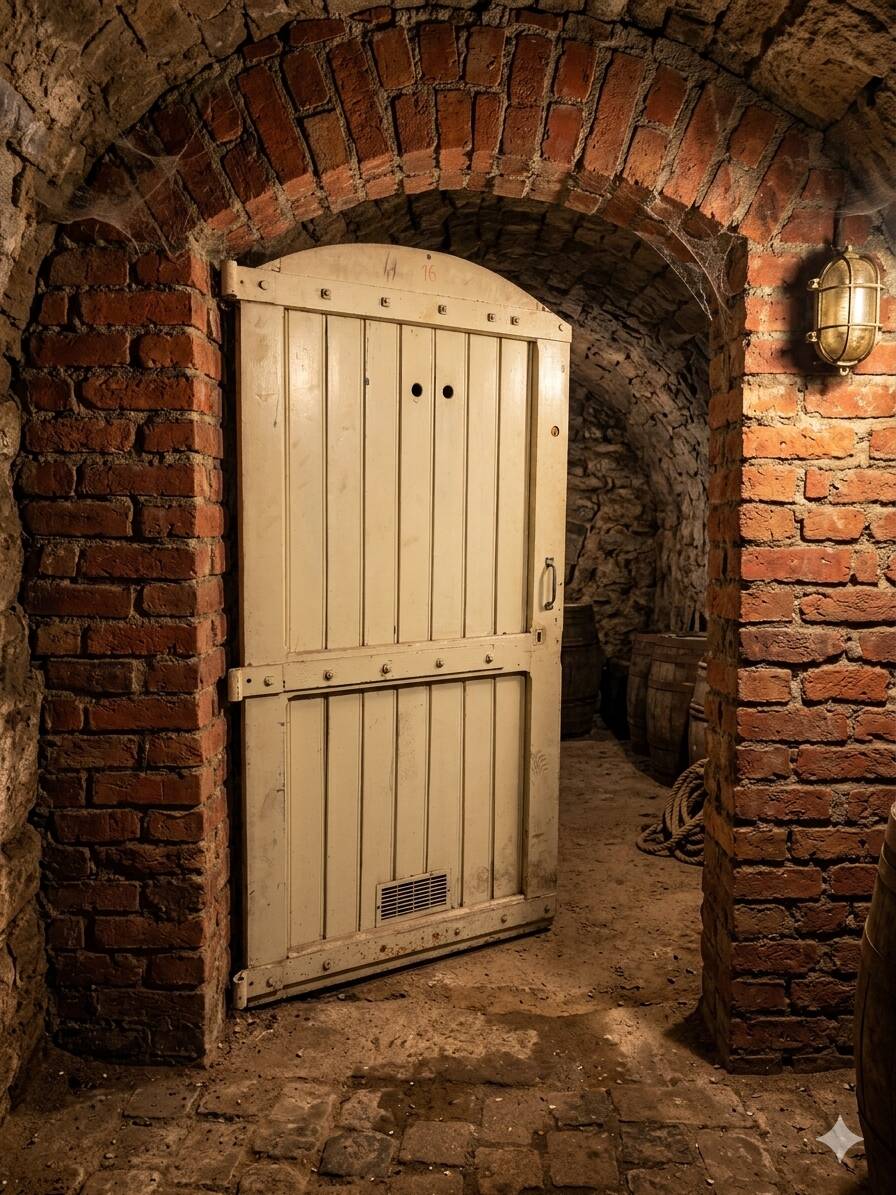 Solid oak door from the 19th century.