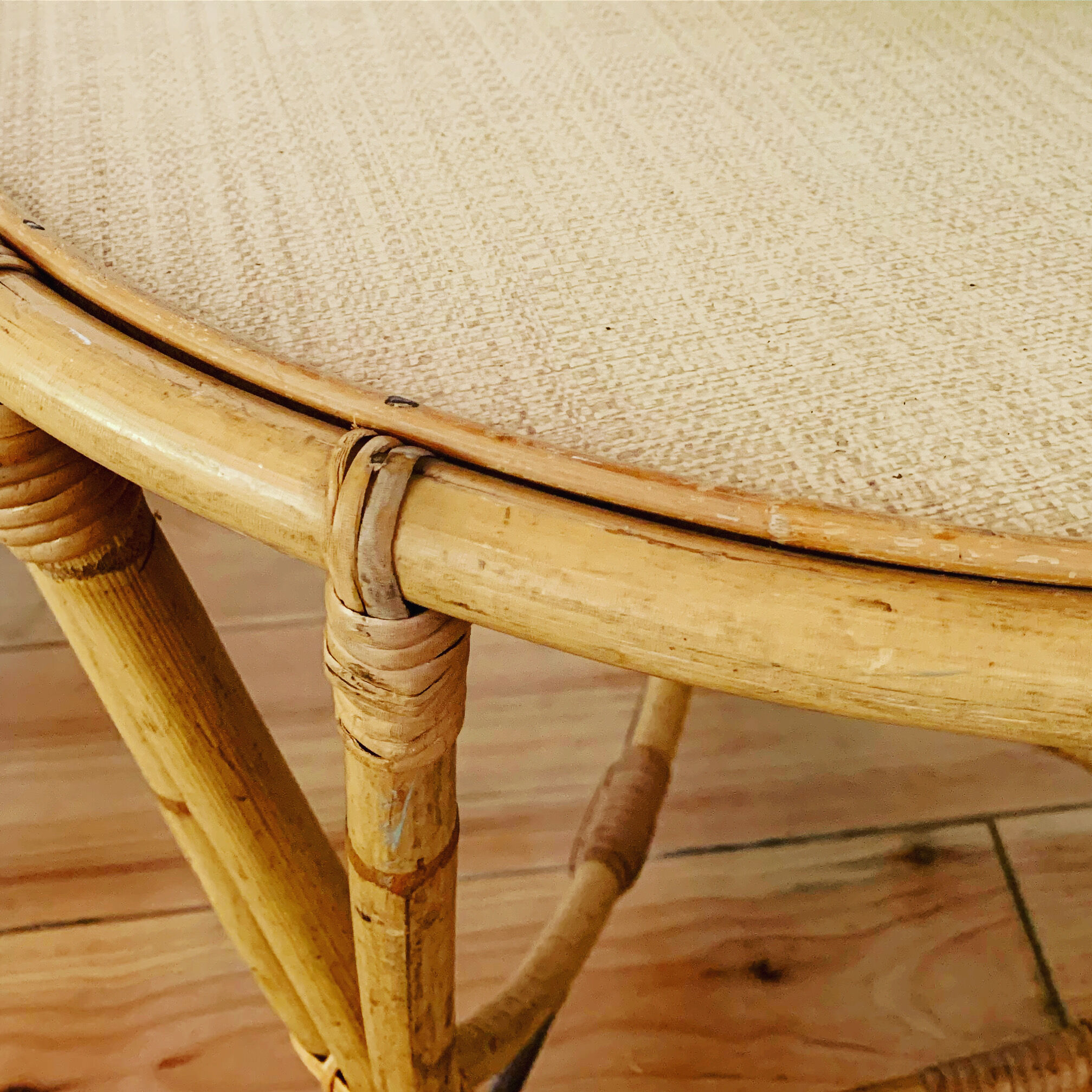 Vintage rattan coffee table