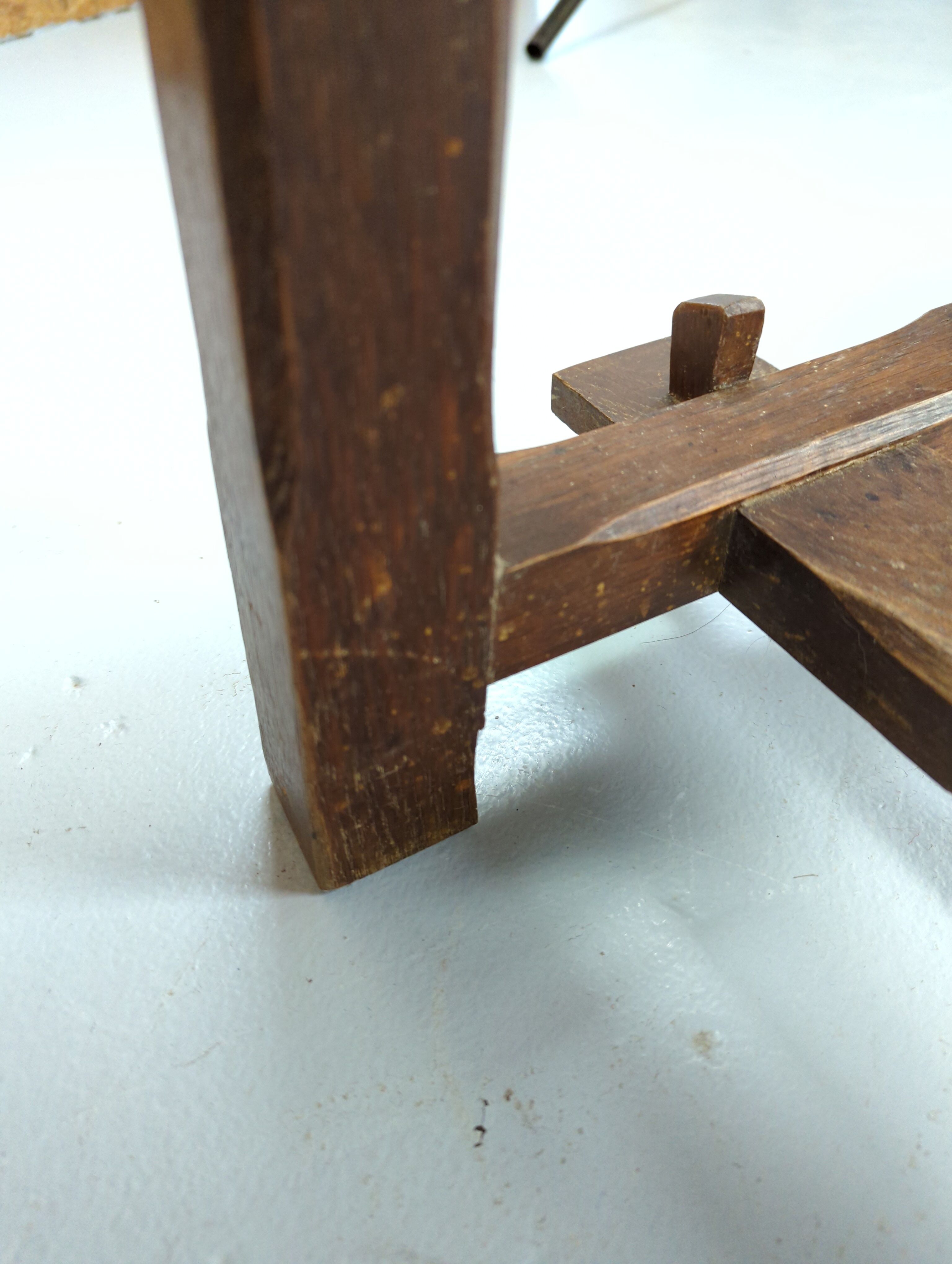 Old bench for oak farmhouse table