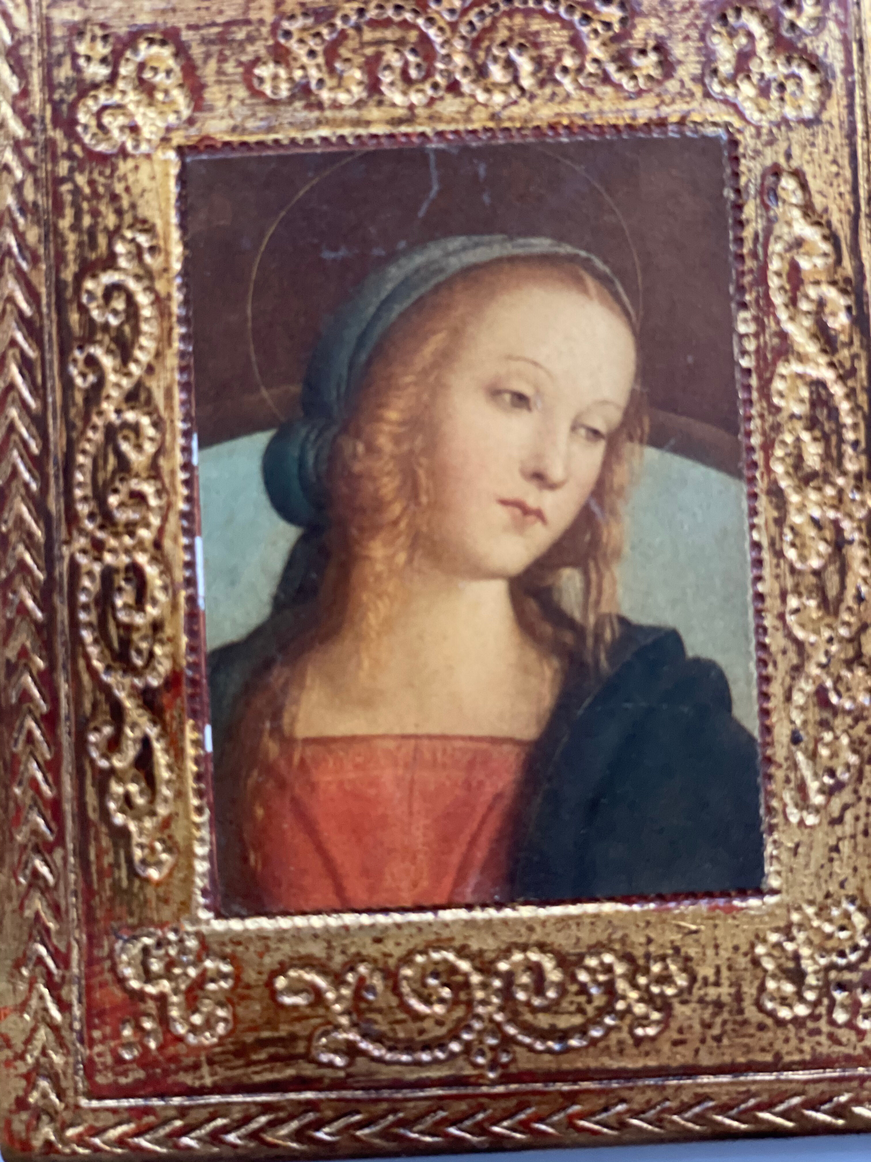 Painting old florentine wooden painting