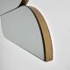 Sculptural wall mirror with brass edges, Italy, 1970s