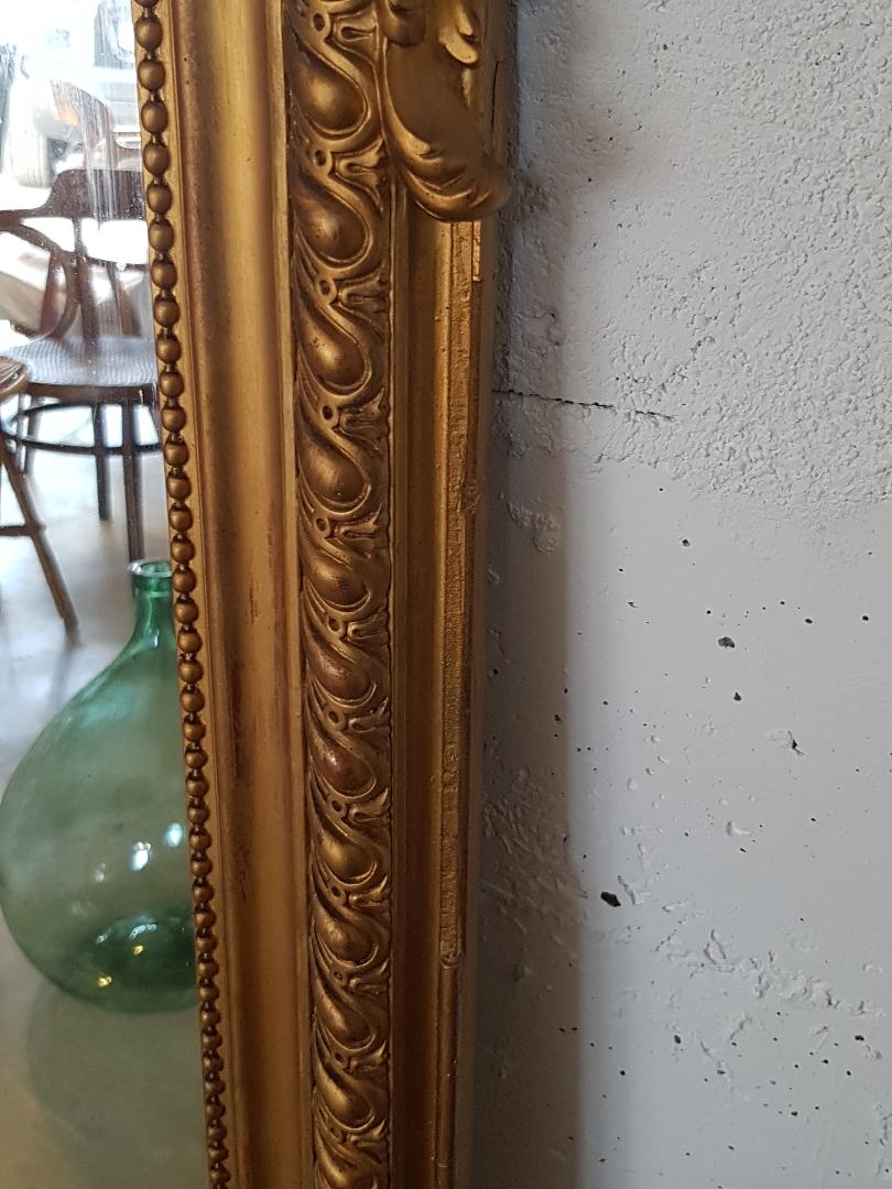 Former mirror gilded with pediment - 153 x 101 - Style Napoleon III